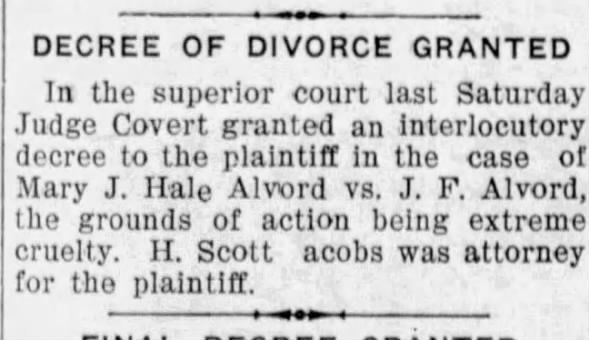 Clipping from Hanford Kings County Sentinel